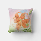 Elegant Botanical Tiger Lily クッション (正面)