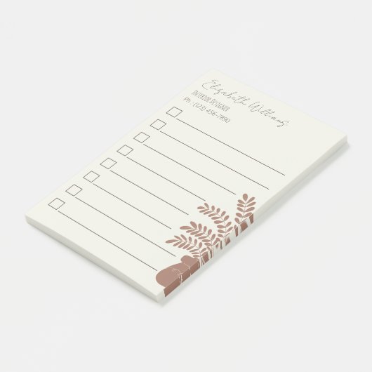 Elegant Botanical To-Do List Post-It Notes  ポストイット (アングル)