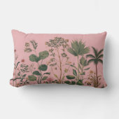  Elegant botanical  watercolor leaves  greenery  ランバークッション (正面)