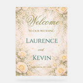 Elegant Botanical Wedding  アクリルサイン (正面)