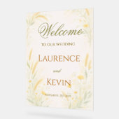 Elegant Botanical Wedding  アクリルサイン (傾斜)