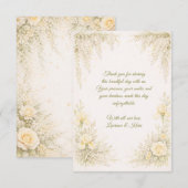 Elegant Botanical Wedding  サンキューカード (正面/裏面)