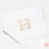 Elegant Botanical Wedding スクエアシール (封筒)