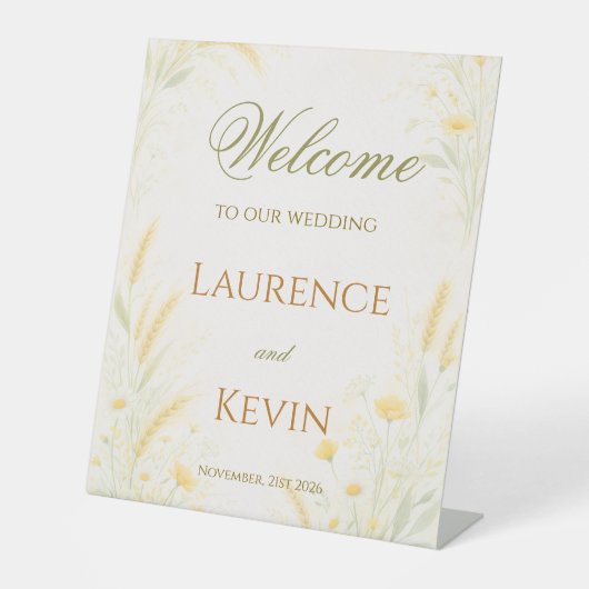 Elegant Botanical Wedding  台座サイン (正面)
