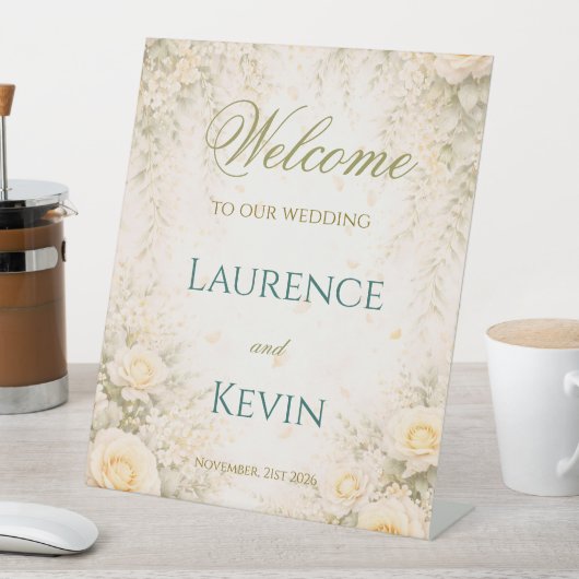 Elegant Botanical Wedding  台座サイン (インサイチュ)