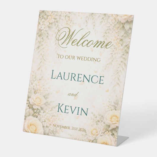 Elegant Botanical Wedding  台座サイン (正面)