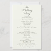 Elegant Botanical Wedding Ceremony Program Sign (裏面)