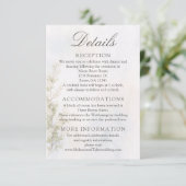 Elegant Botanical Wedding Details Card エンクロージャーカード (スタンド正面)