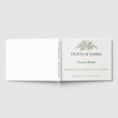 Elegant Botanical Wedding Guest Book ゲストブック (全面)