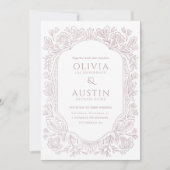 Elegant Botanical Wedding | Heirloom Mulberry  招待状 (正面)