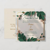 Elegant Botanical Wedding Invitation (正面/裏面)