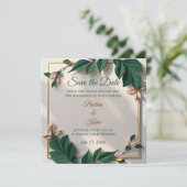 Elegant Botanical Wedding Invitation (スタンド正面)