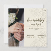 Elegant Botanical Wedding Invitation 招待状 (正面)