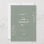 Elegant Botanical Wedding Invitation 招待状 (正面)