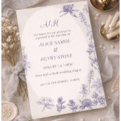 Elegant Botanical Wedding Invitation Template 招待状