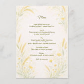 Elegant Botanical Wedding Menu メニュー (正面)