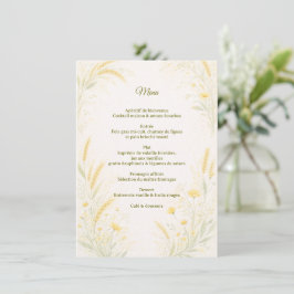 Elegant Botanical Wedding Menu メニュー