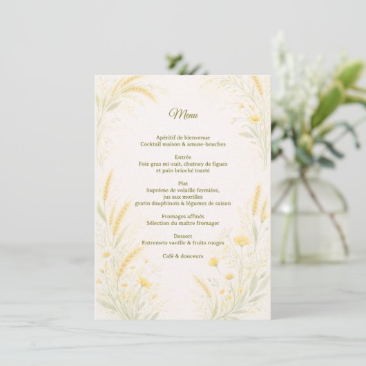 Elegant Botanical Wedding Menu メニュー (スタンド正面)