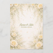 Elegant Botanical Wedding Menu メニュー (裏面)