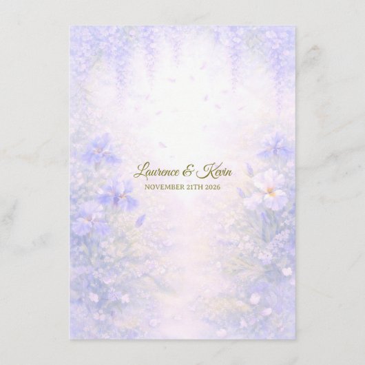 Elegant Botanical Wedding Menu メニュー (裏面)
