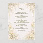 Elegant Botanical Wedding Menu メニュー (正面)
