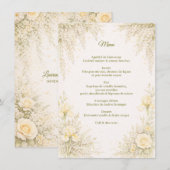 Elegant Botanical Wedding Menu メニュー (正面/裏面)
