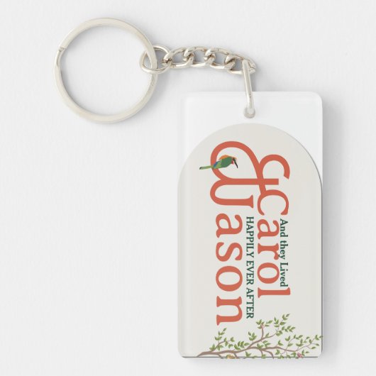 Elegant Botanical Wedding – Personalised  Key Ring キーホルダー (正面)