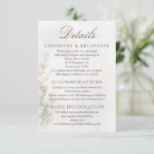 Elegant Botanical Wedding/Reception Details Card エンクロージャーカード (スタンド正面)