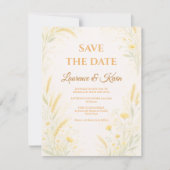 Elegant Botanical Wedding Save the date セーブザデート (正面)
