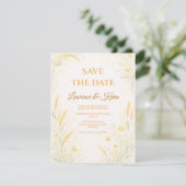 Elegant Botanical Wedding Save the date セーブザデート (スタンド正面)