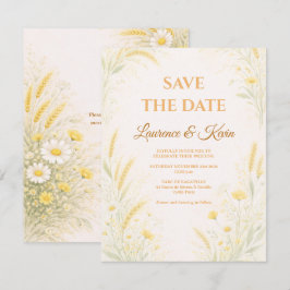 Elegant Botanical Wedding Save the date セーブザデート