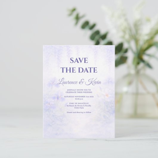 Elegant Botanical Wedding Save the date セーブザデート (スタンド正面)