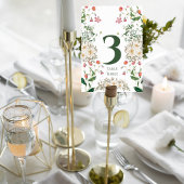 Elegant Botanical Wedding Table Number テーブルナンバー