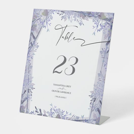 Elegant Botanical Wedding Table Number Sign 台座サイン (正面)