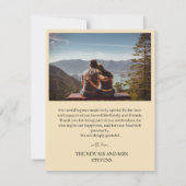 Elegant Botanical Wedding Thank You Card サンキューカード (裏面)