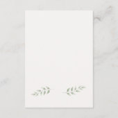 Elegant Botanical Wedding Website Insert Card アドバイスカード (裏面)