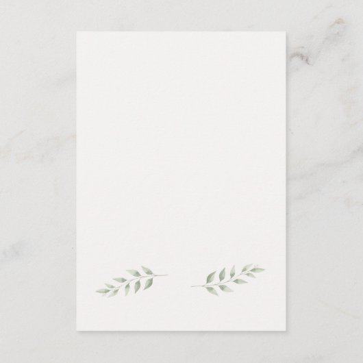Elegant Botanical Wedding Website Insert Card アドバイスカード (裏面)