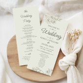 Elegant Botanical Wedding Welcome Ceremony Program メニュー