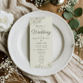 Elegant Botanical Wedding Welcome Ceremony Program メニュー