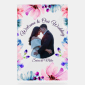 Elegant Botanical Wedding Welcome Custom Sign アクリルサイン (正面)