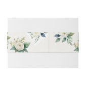 Elegant Botanical White Floral Custom Wedding 招待状ベリーバンド (裏面例)