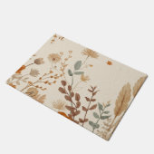 Elegant Botanical Wildflower Area Rug ドアマット (アングル)