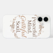 Elegant Botanical Wreath with Zen Quote Case-Mate iPhoneケース (裏面 (横))