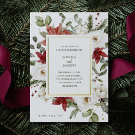 Elegant Bouquet | クリスマス+ホリデー+ウェディング+ゴールド 箔招待状