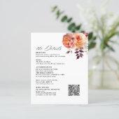 Elegant Bouquet Burgundy Wedding Enclosure Cards (スタンド正面)