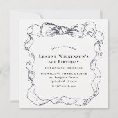 Elegant Bow Age Celebration 招待状 (正面)