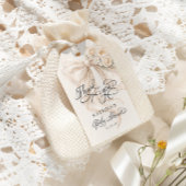 Elegant Bow Baby Shower Thank You ギフトタグ