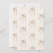 Elegant Bow Baby Sprinkle Floral Girl Baby Shower 招待状 (裏面)