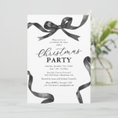 Elegant Bow Christmas Holiday Party 招待状 (スタンド正面)