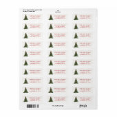 Elegant Bow Christmas Tree Address Label ラベル (フルシート)